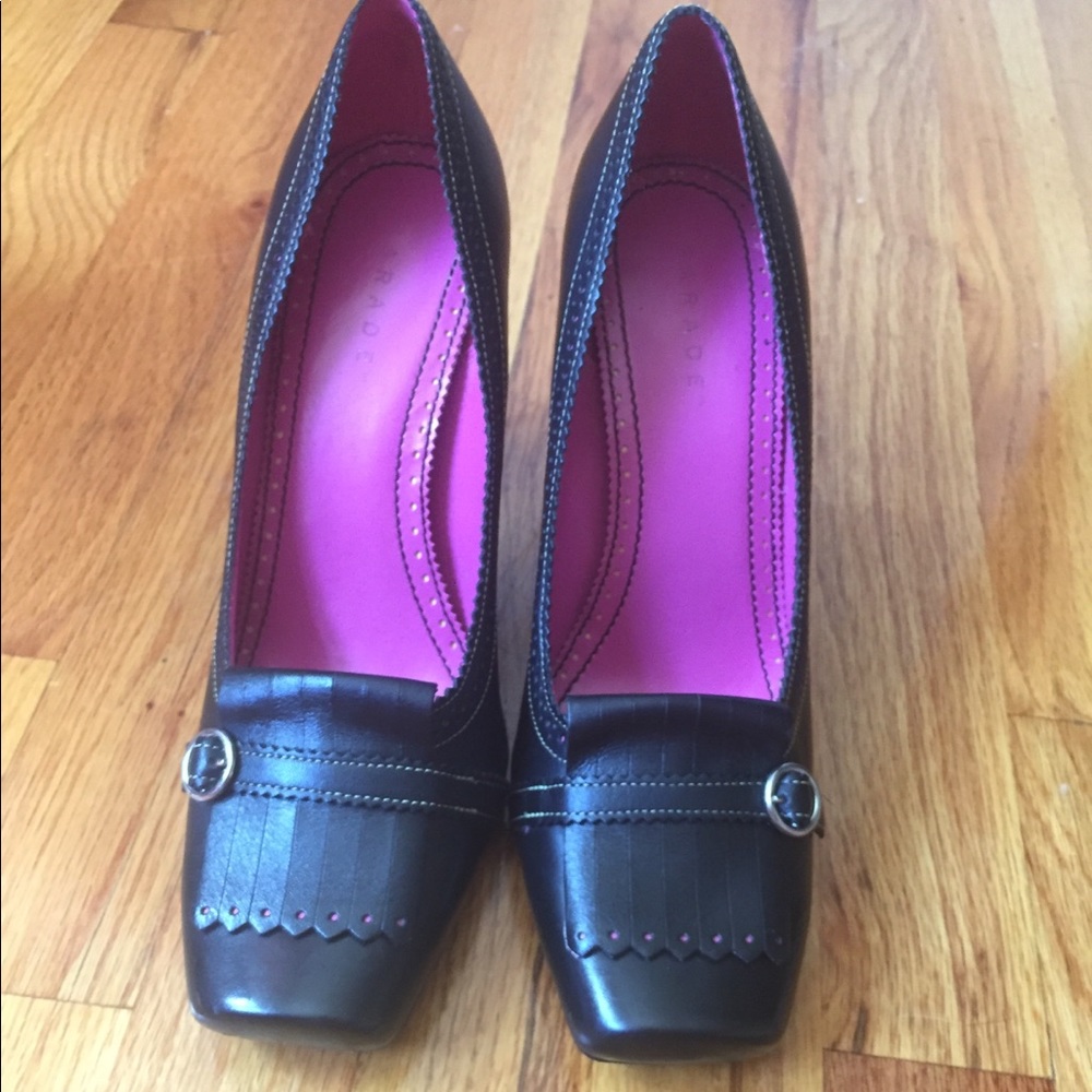 Black Square Toe Heels from Parade